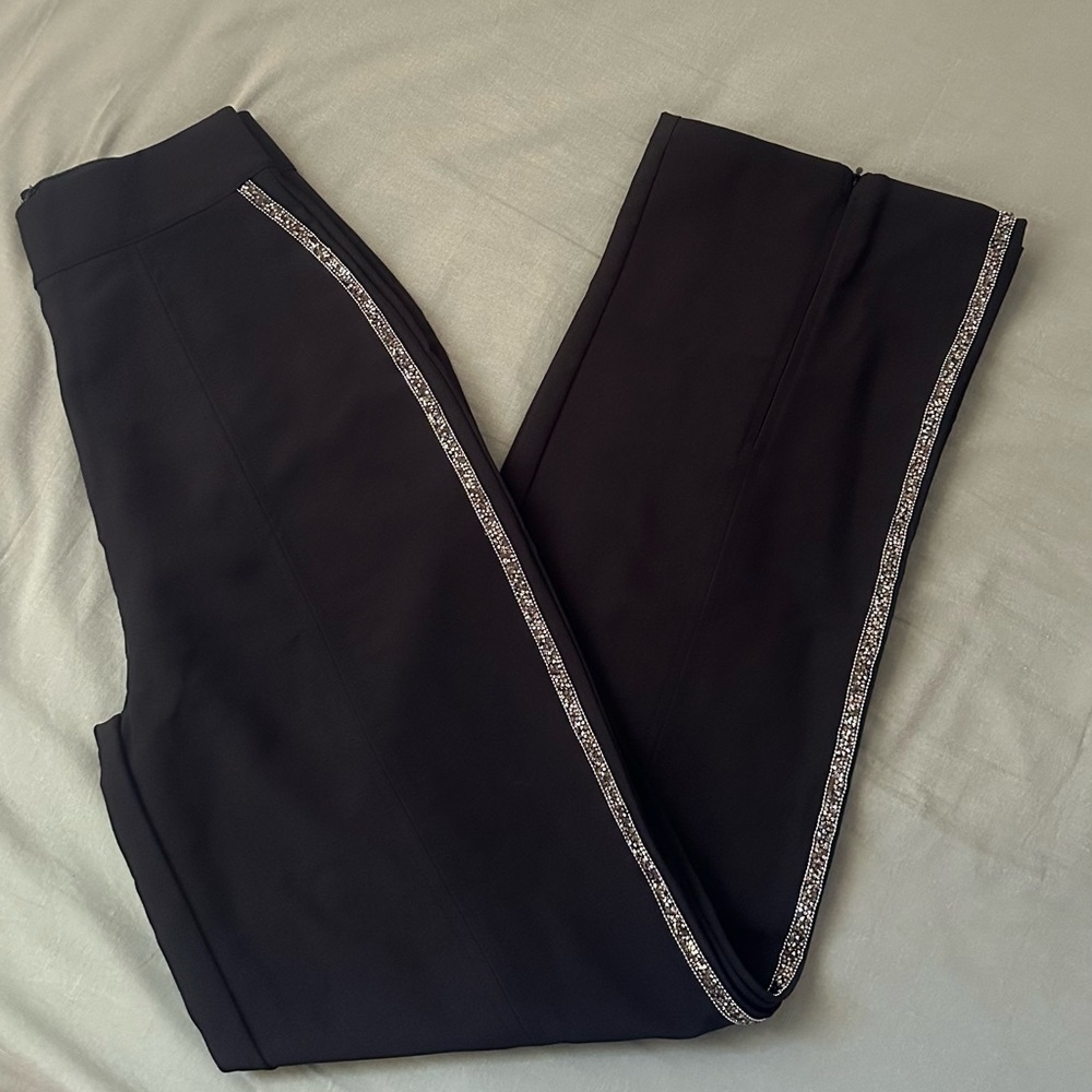 Maniere de Voir Embellished Wide Leg Trousers